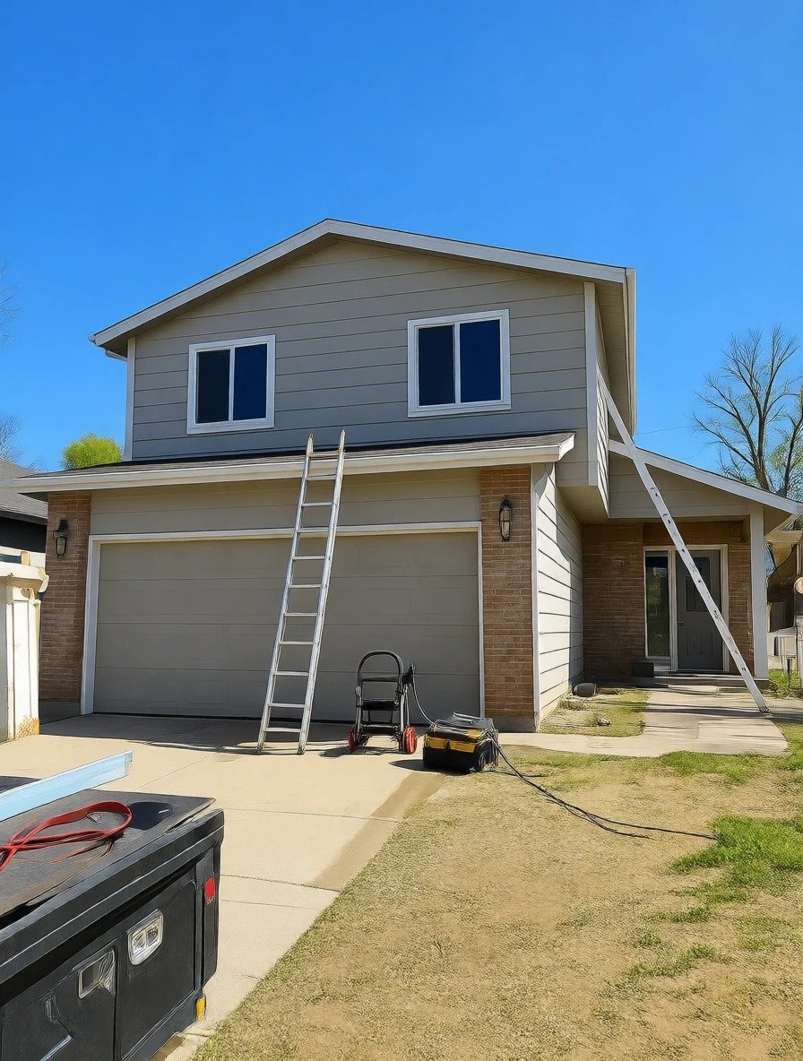 Craftsman cottage exterior, freshly painted