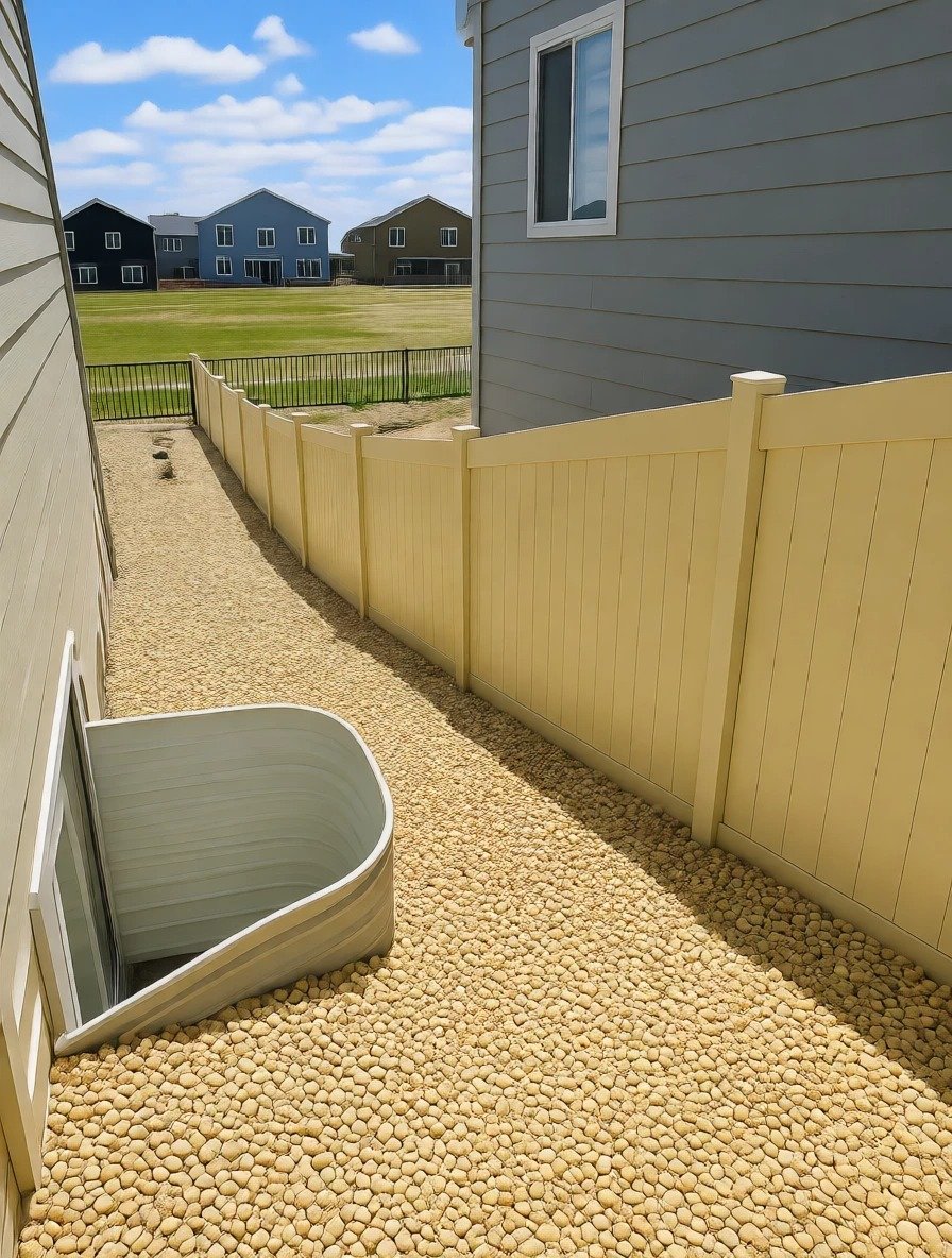 Side-Yard Vinyl Fence — Chess Remodels project