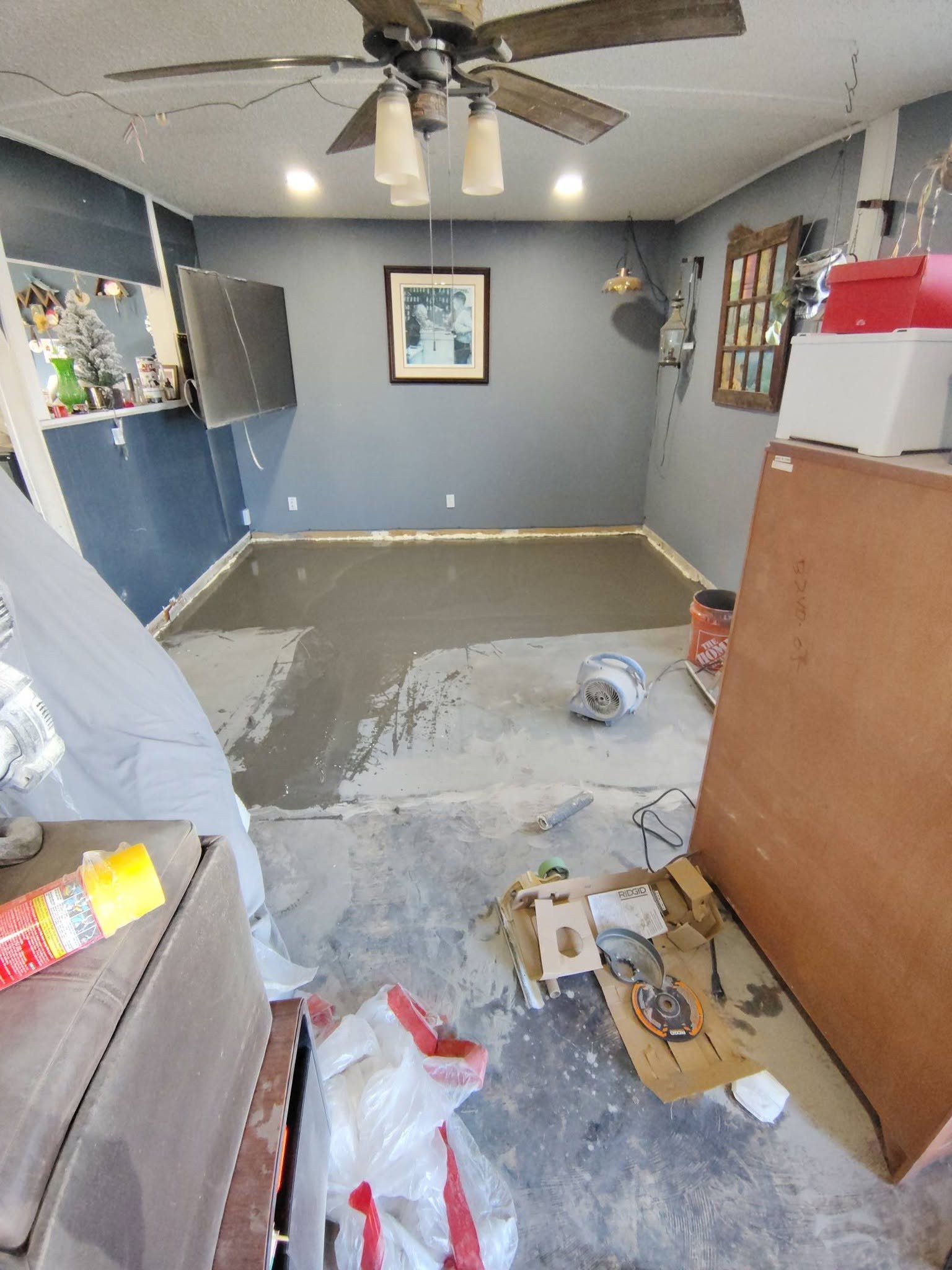 Basement Slab Leveling — Chess Remodels project