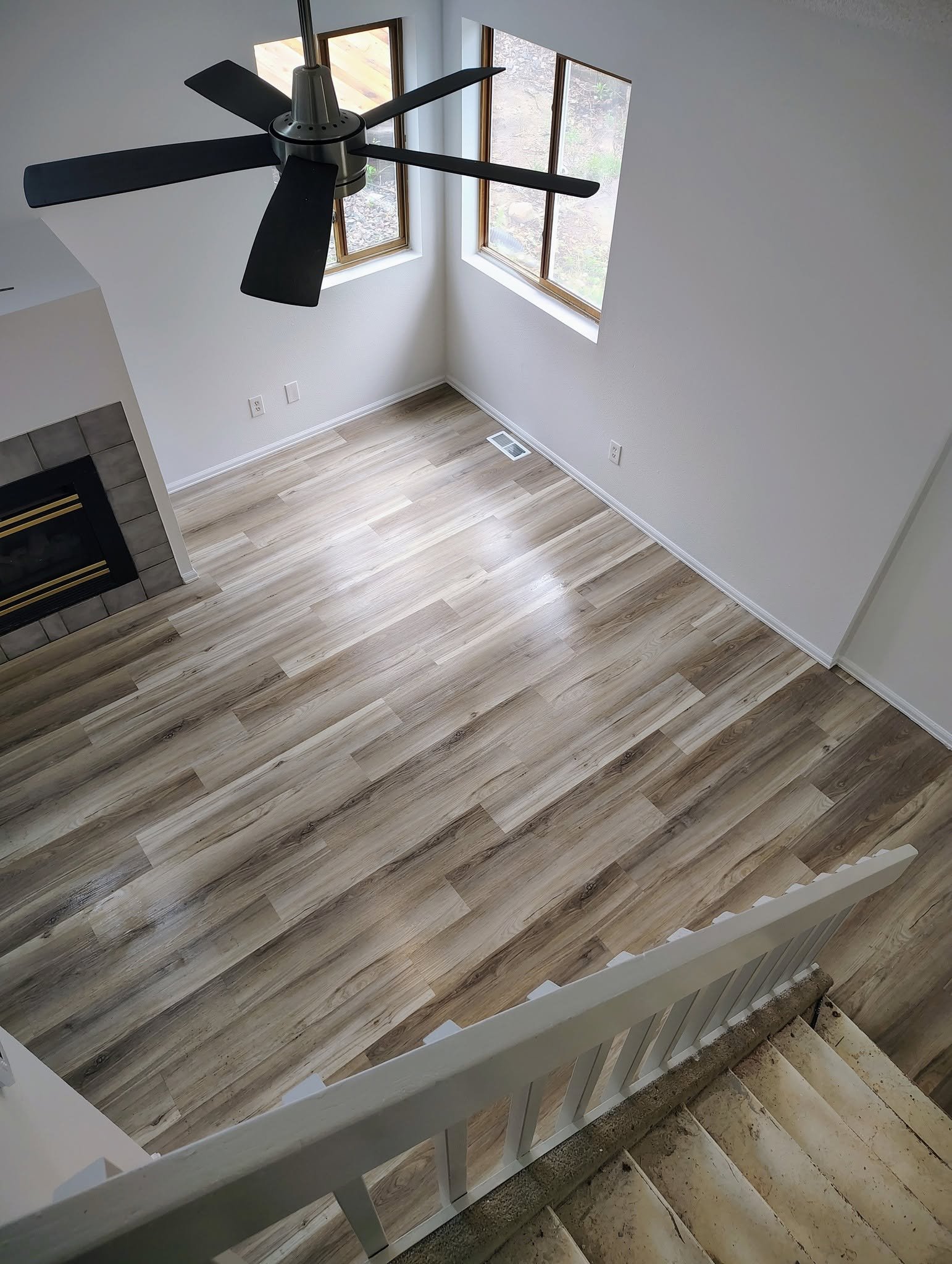 LVP Stair Landing — Chess Remodels project