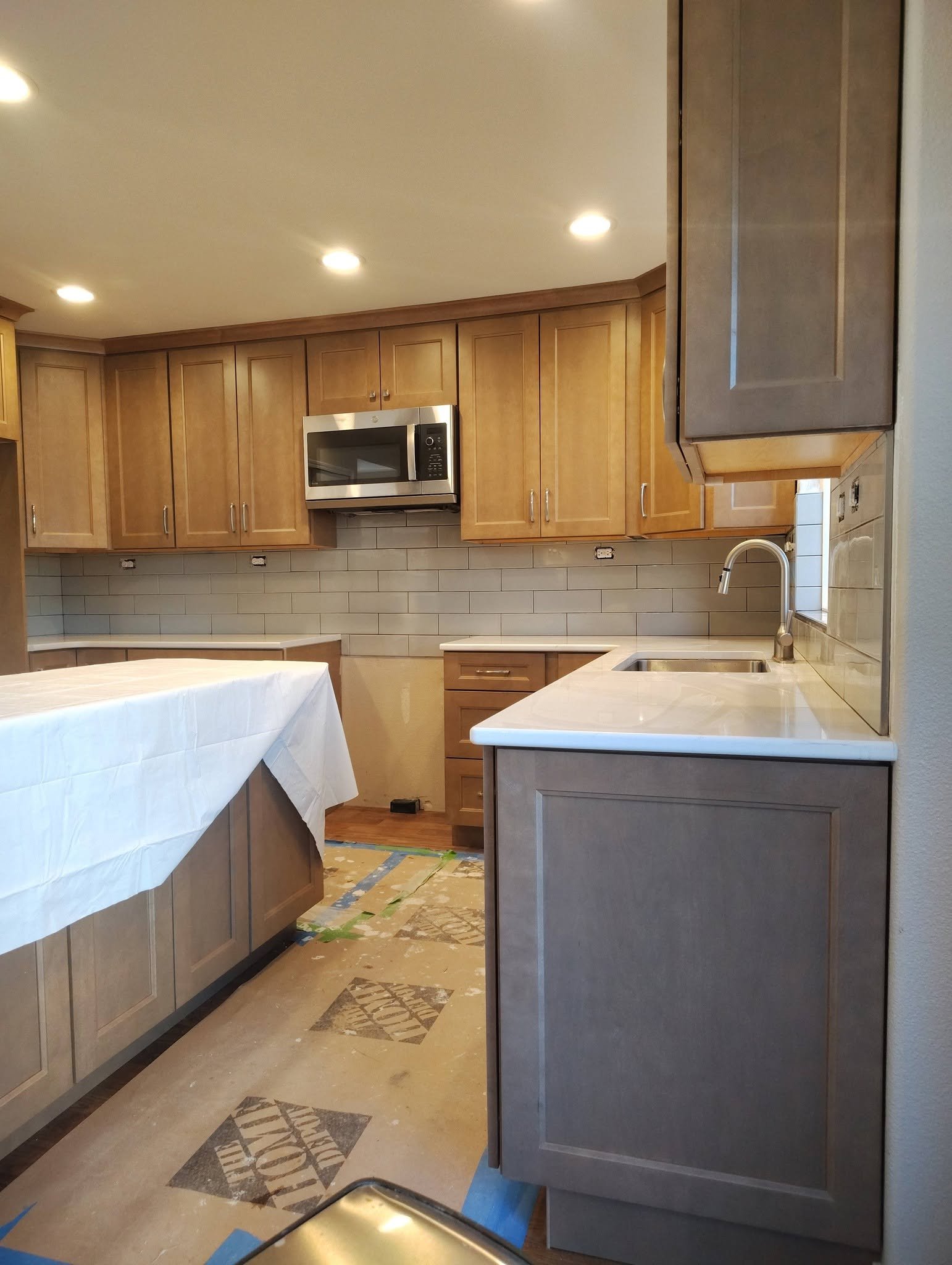 Maple & Gray Two-Tone — Chess Remodels project