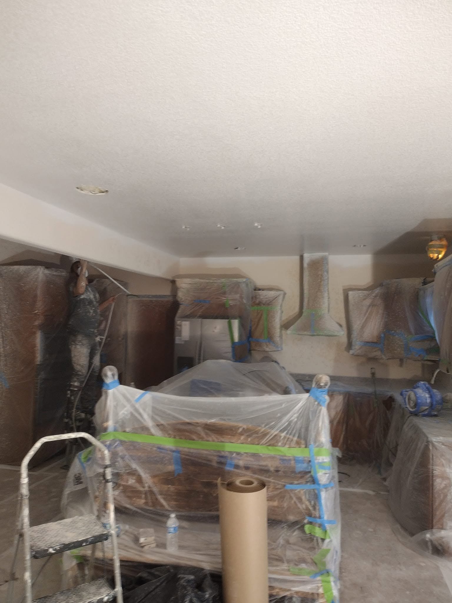 Kitchen Ceiling Spray — Chess Remodels project